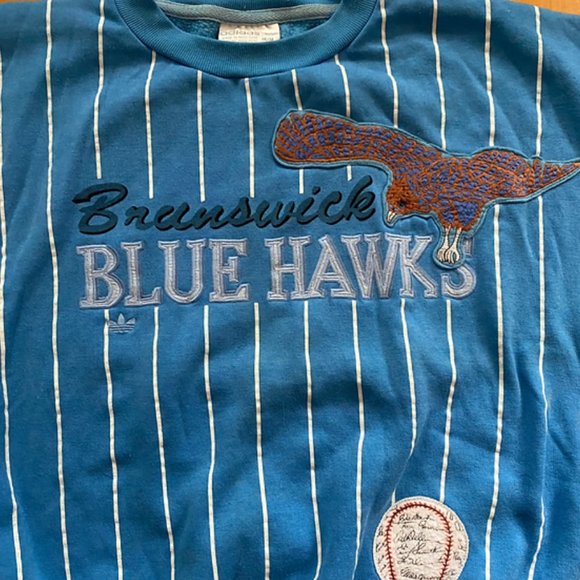 * RARE * Vintage Adidas Brunswick Blue Hawks - Picture 7 of 8